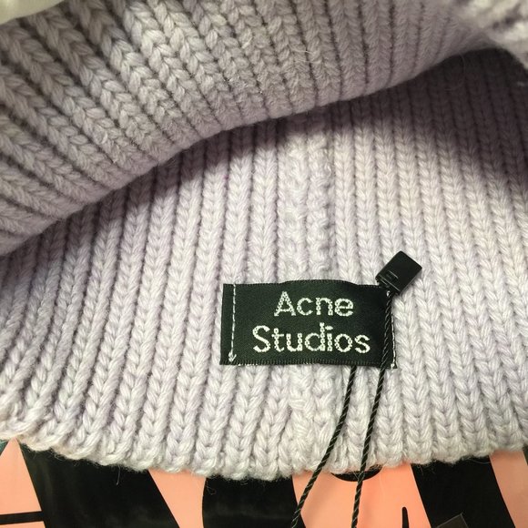 Acne Studios Purple Pansy N Face Beanie - Picture 3 of 3